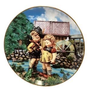 1989 Vintage Danbury Mint Hello Down There Boy Girl Collectible Ceramic Plate
